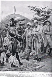 Die Briten in Natal im Jahr 1824, Illustration aus 