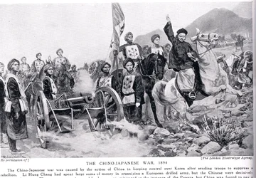 Der Erste Chinesisch-Japanische Krieg, Illustration aus 