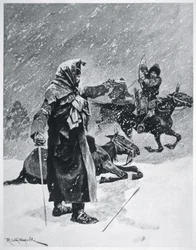 Turkisch-baschkirische Kosakenbogenschützen verfolgten und bedrängten den Rückzug von Napoleons Armee aus Russland im Jahr 1812