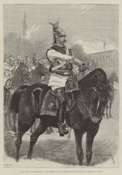 Prinz Heinrich von Battenberg in der Uniform der Garde-du-Corps der preußischen Haushaltskavallerie