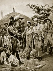 Die Briten in Natal, 1824, Illustration aus 