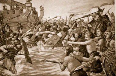 Die Landung von Julius Caesar, Illustration aus 