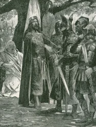 Die militärische Wahl von Alfred dem Großen, erster König von ganz England