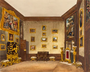 Das Schreibkabinett des Königs, Hampton Court, aus 