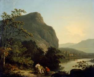 Klassische Landschaft mit einem See, 1788