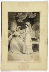 Zwei Frauen in einem Garten