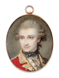 Generalmajor John Scott, in scharlachroter Uniform mit gelben Aufschlägen