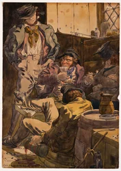 Skizze zur Darstellung der Leidenschaften - Trunkenheit, 1854