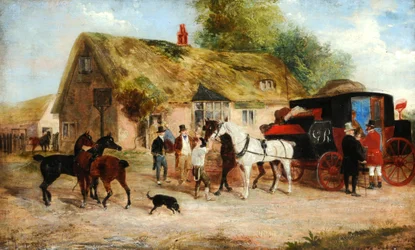 Kutschenszene, ca. 1875