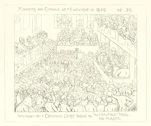 1849, Erscheinung des Strafgerichts während eines interessanten Mordprozesses