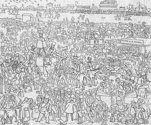 Sitten und Gebräuche der Engländer im Jahr 1849: Ein Blick auf Epsom Downe am Derby-Tag, 1849