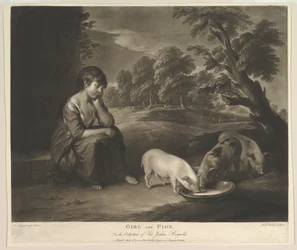 Mädchen und Schweine, 1783
