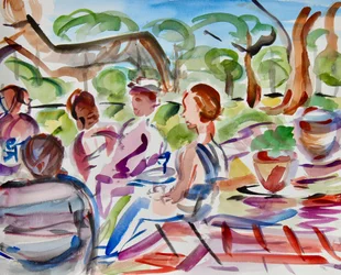 Gespräch auf der Terrasse