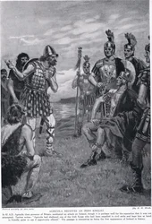 Agricola empfängt einen irischen König, Illustration aus 