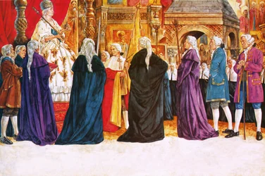 Die Krönung von Katharina der Großen im Jahr 1762