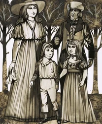 Gegen Ende des 18. Jahrhunderts begannen Kinder, wie ihre Eltern, bequeme Kleidung zu tragen