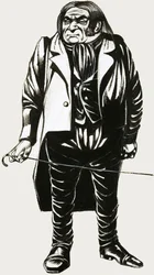 Whackford Squeers, der eine schreckliche Schule in Charles Dickens