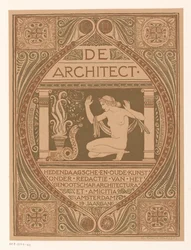 Umschlagentwurf für: De Architect, 1911