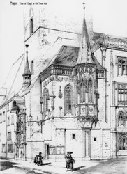 Die Kapelle im alten Rathaus, Prag, Tschechische Republik, 19. Jahrhundert