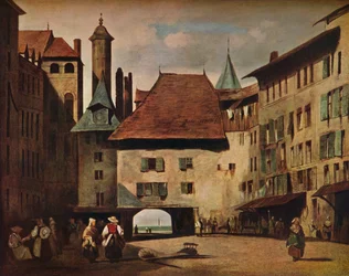 La Place du Molard, Genf, ca. 1830