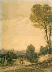 Paris vom Friedhof Père Lachaise aus gesehen, ca. 1825