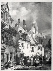Straße am Stadtrand von Besançon, Frankreich, 1827