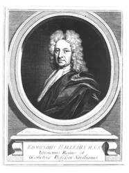 Porträt von Edmond Halley (1656-1742), graviert von George Vertue (1684-1756)