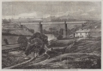 Das Mottram-Viadukt an der Manchester, Sheffield und Lincolnshire Railway