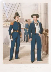 Uniformen der Royal Navy Nr. 6: Schreiber, Zweiter Offizier und A.B. Seemann