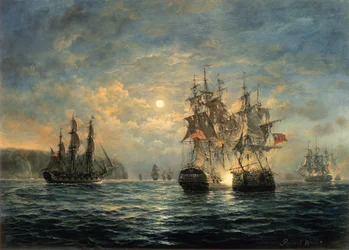 Gefechte zwischen der Bonhomme Richard und der Serapis vor Flamborough Head, 1779