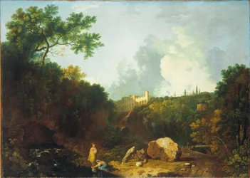 Fernblick auf die Villa des Maecenas in Tivoli