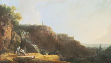 Der große Wasserfall und die Villa des Maecenas in Tivoli