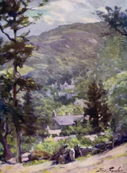 Ferner Blick auf Bettws-y-Coed