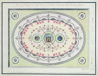 Entwurf für die Decke im Damenraum, Headfort House, 1772