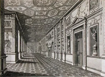 Die Bibliothek im Syon House, gebaut 1760-69