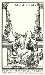Illustration für Gedichte von John Keats: Melancholie (Lithografie)