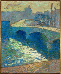 Die Seine in Rouen bei Morgengrauen