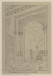 Eingang zu den verschiedenen Gerichtshöfen, Guildhall, City of London