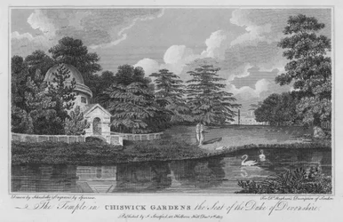 Der Tempel in den Chiswick-Gärten, Sitz des Herzogs von Devonshire