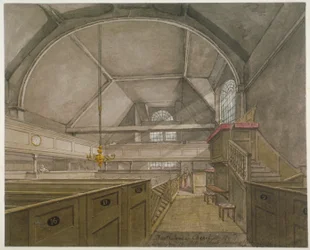 Innenraum der Kapelle in der Kirche St. Bartholomew-the-Great, Smithfield, City of London, 1818
