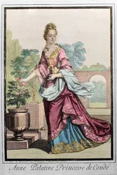 Anne Palatine, Prinzessin von Condé (Anne de Bavière) (1648-1723) - Gravur von Robert Bonnart