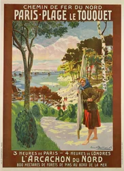 Plakatwerbung für Paris-Plage le Touquet, Pas de Calais, ca. 1910