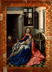 Madonna und Kind vor einem Kamin, 1430er
