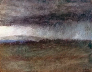 Ein Sturm über das Tal des Arno