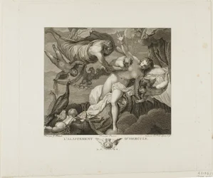 Das Stillen des Herkules, Platte zwei aus La Galerie du Palais Royal, Band II