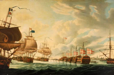 Die Schlacht von Kopenhagen, 2. April 1801, frühes 19. Jahrhundert