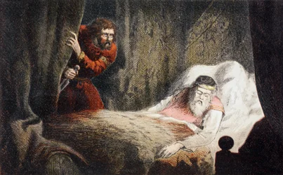 Macbeth im Begriff, König Duncan zu ermorden