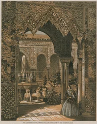 Der Alhambra-Hof, Kristallpalast; Eingang zum Löwenhof