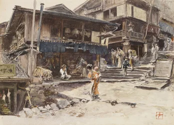 Eine Straße in Ikao, Japan I, 1890