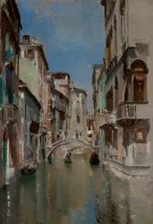 Kanal in Venedig, San Trovaso Viertel